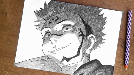 Итадори Юджи рисунок