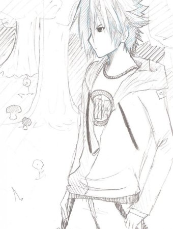 Аниме мальчики для срисовки легкие