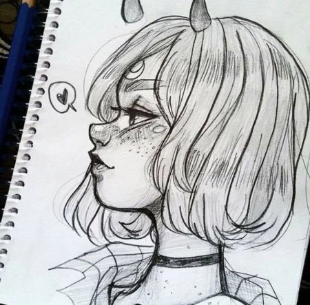 Рисунки для скетчбука аниме легкие