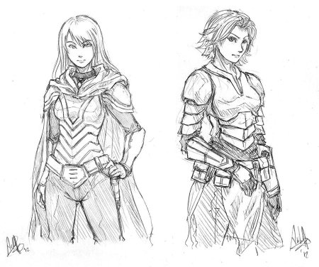 Женские доспехи для рисования