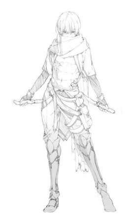 Скетч персонажа в полный рост