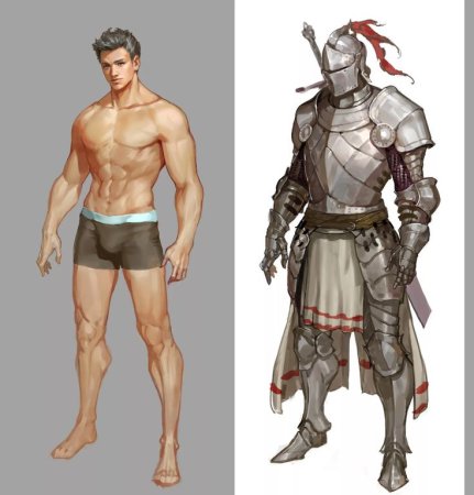 Рыцарь в полный рост референс