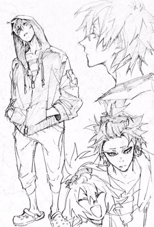 Эскизы аниме персонажей