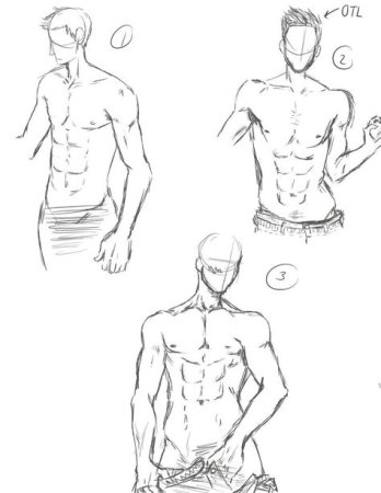 Референсы рисование мужские тела