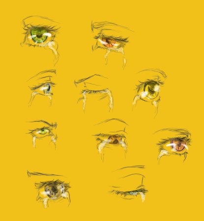 Слёзы аниме референс