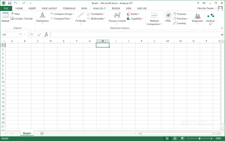 Экран MS excel 2016