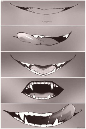 Злая аниме улыбка референс