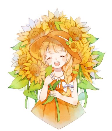 Yuuka Kazami поле подсолнухов