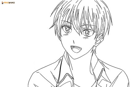 Корзинка фруктов аниме чб