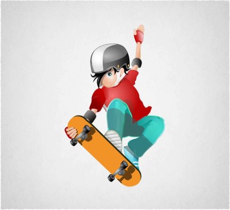 Скейтбордист мультяшный