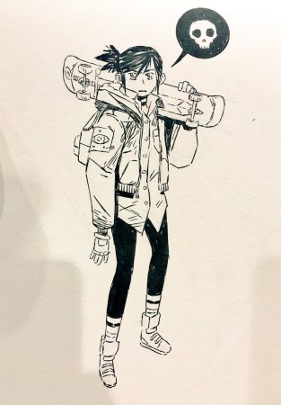 Позы со скейтом для рисования