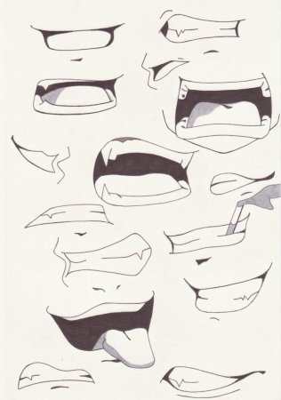 Рот референсы для рисования