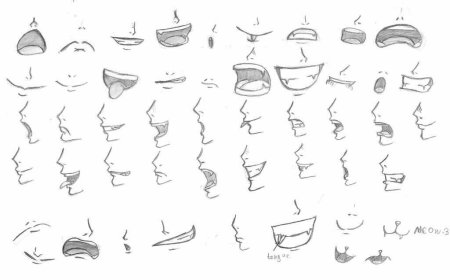 Аниме рот ухмылка сбоку