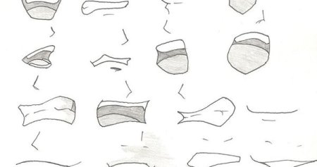 Аниме рты и носы парней