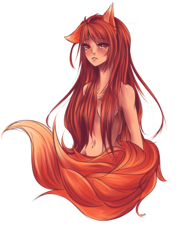 Кицунэ лиса девушка