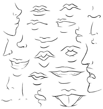 Аниме губы мужские