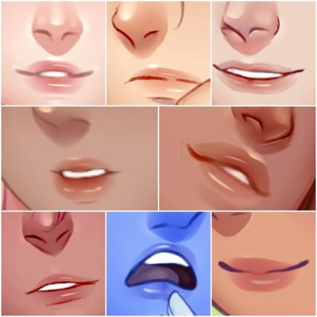 Губы в разных стилях