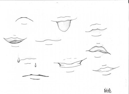 Аниме губы девушки