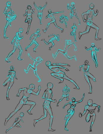 Человек в беге референс