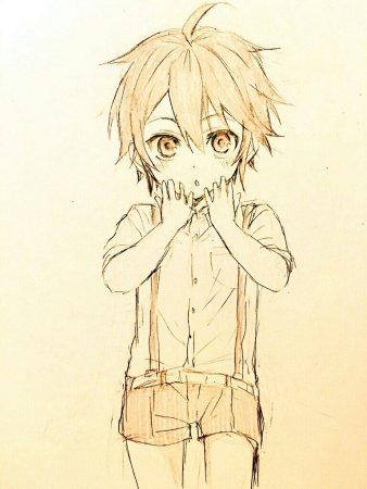 Аниме дети скетч