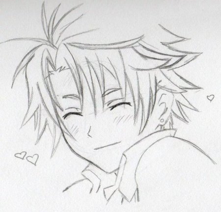Рисунки аниме карандашом для срисовки мальчики
