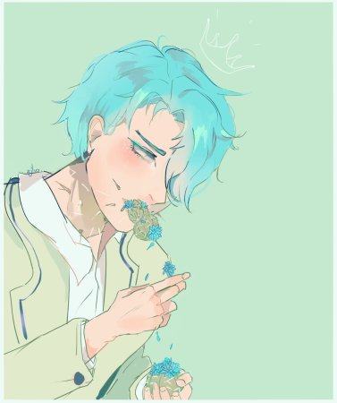 Тян с мятными волосами