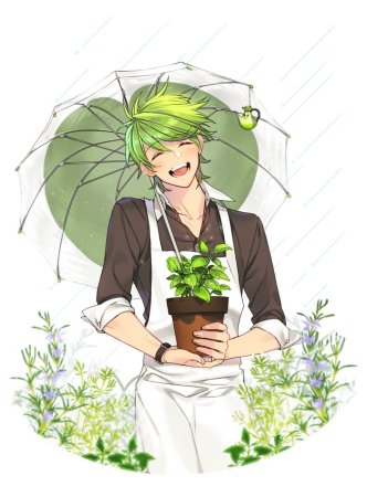 Мята акварель