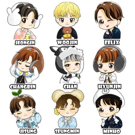 Наклейки k Pop Stray Kids