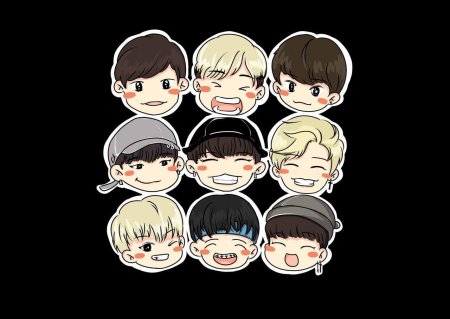 Stray Kids арт силуэт
