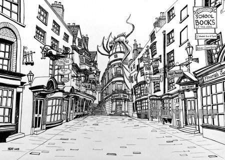 Diagon Alley иллюстрации