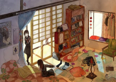 Комната в японском стиле арт