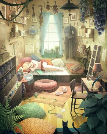 Школьный кабинет аниме