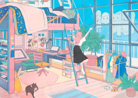 Комната в мультяшном стиле