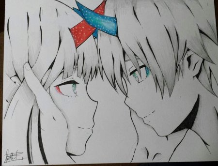 Аниме рисунки для срисовки 002