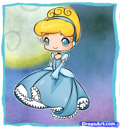 Диснеевские принцессы в стиле Чиби