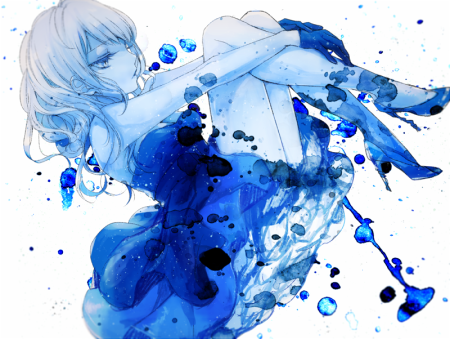 Аниме голубой цвет