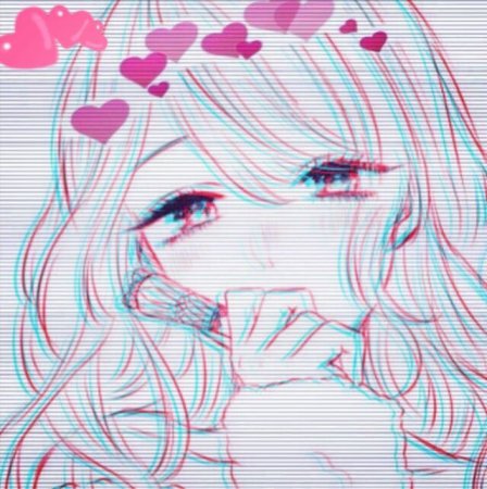 Аниме ава черно белая с эффектами