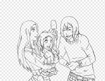 Раскраски аниме семья
