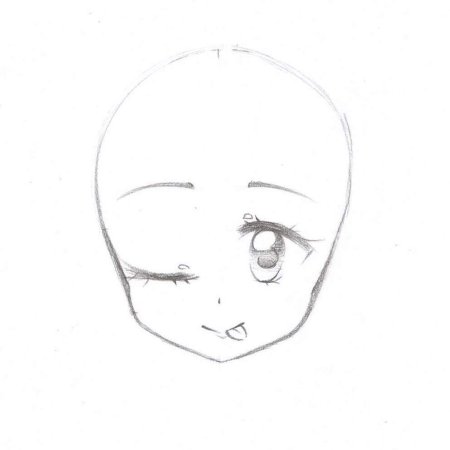Рисовка аниме лица