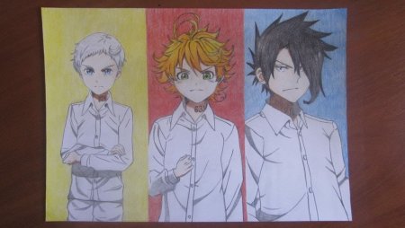 Норман и Эмма и Рей рисунок