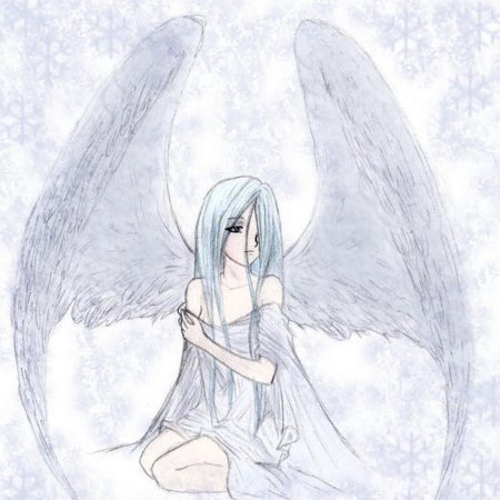 Аниме ангел карандашом