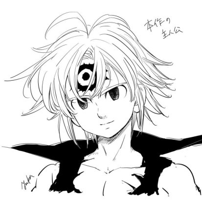 Семь смертных грехов Мелиодас демон Манга