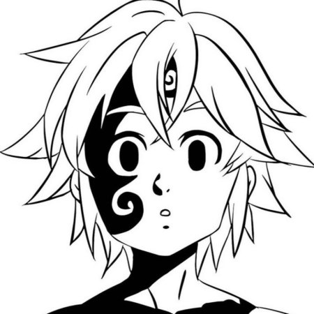 Мелиодас черно белый