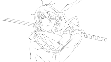 Раскраска аниме Бездомный Бог Ято