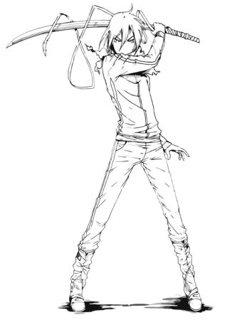 Раскраска Ято Бездомный Бог