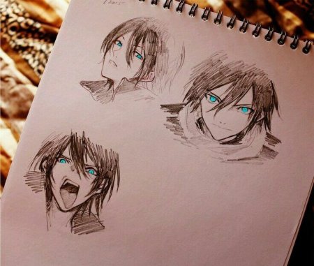 Срисовать аниме Бездомный Бог