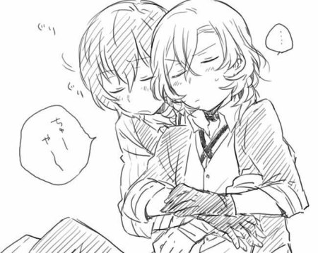 Дазай и Чуя рисунок