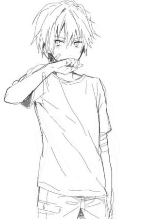 Мужские лица для рисования аниме