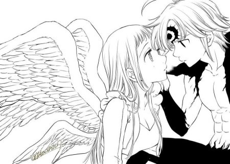 Мелиодас и Элизабет ангел и демон