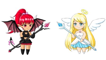 Чиби ангел и демон